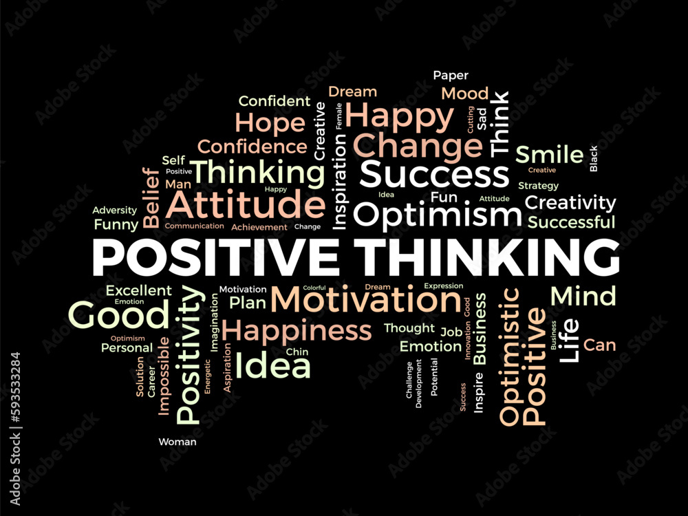 Word cloud background concept for Positive thinking. Success attitude, creative mindset of innovation optimism. vector illustration. Word cloud background concept for Positive thinking. Success attitude, creative mindset of innovation optimism. vector illustration.