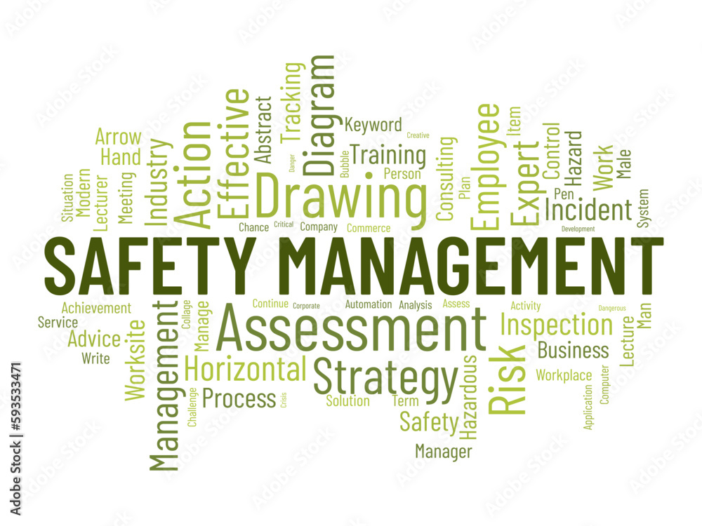 Word cloud background concept for Safety management. Strategic consulting diagram for effective business inspection. vector illustration. Word cloud background concept for Safety management. Strategic consulting diagram for effective business inspection. vector illustration.