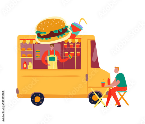 Flat Food Truck