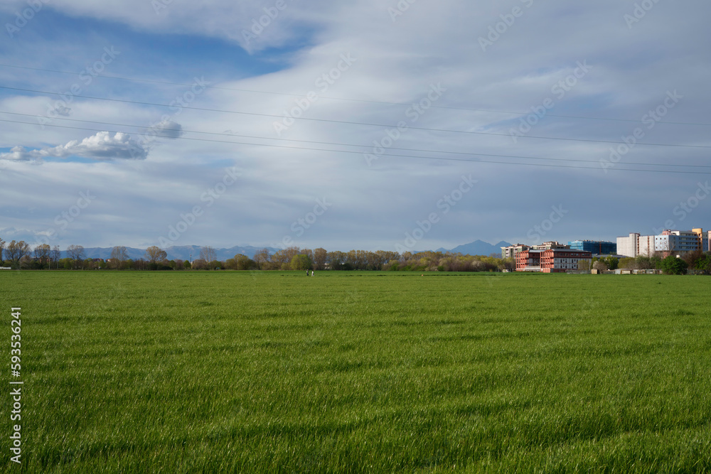 Springtime landscape at Cinisello Balsamo, Milan, italy Springtime landscape at Cinisello Balsamo, Milan, italy