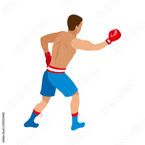 Isometric Boxer Illustration © Macrovector