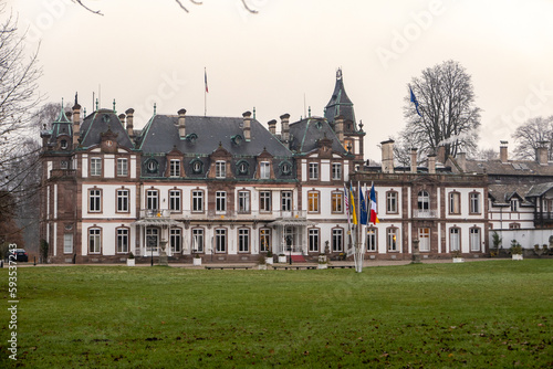 Fototapeta Naklejka Na Ścianę i Meble -  Strasbourg, Bas-Rhin, France - December 8, 2022: Chateau de Pourtales