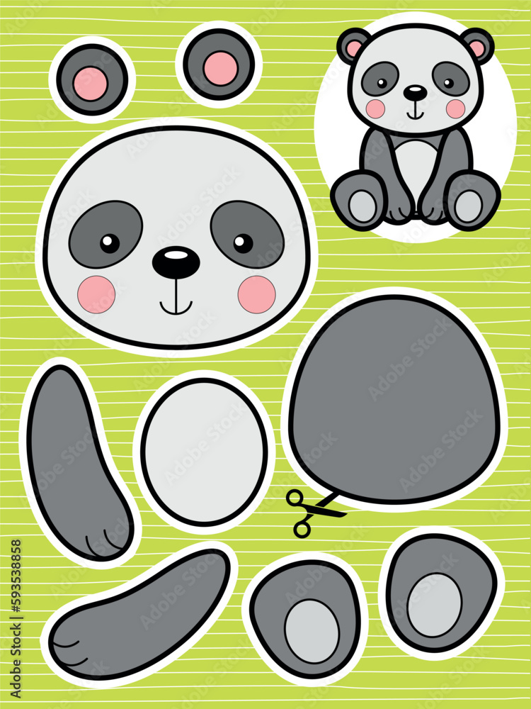 Fototapeta premium Cute wild animals vector for children