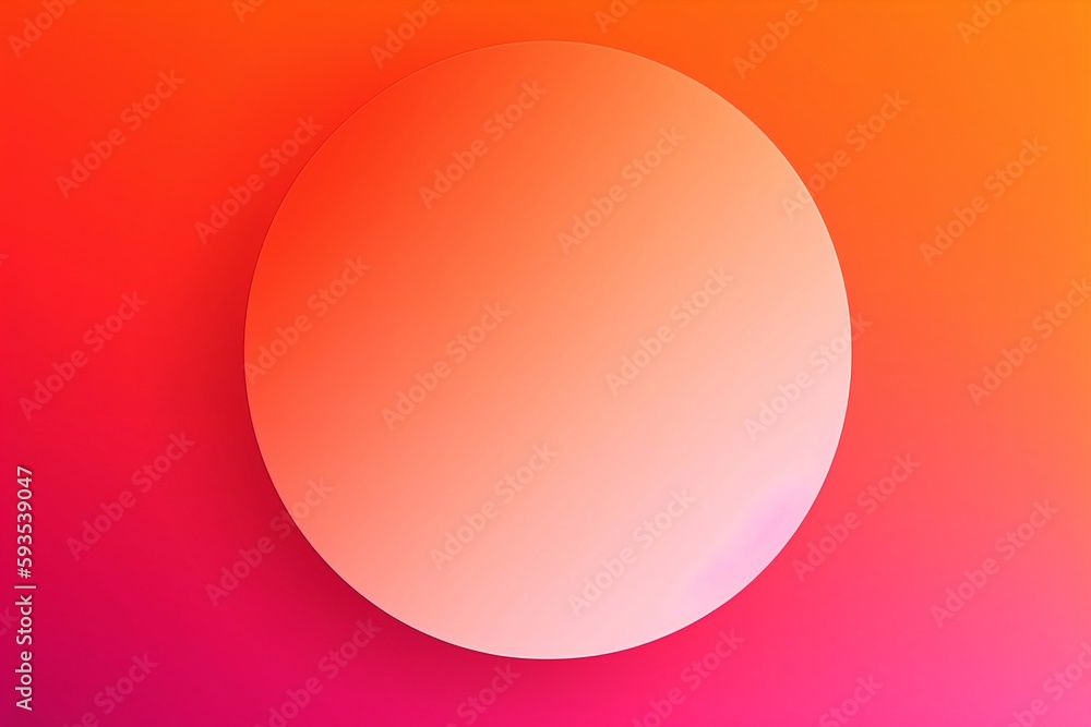 a pink and orange two tone gradient circle. generative AI