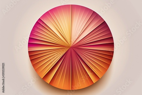 a pink and orange two tone gradient circle. generative AI © 영준 서
