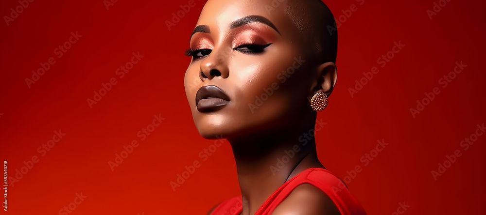 female Glamorous model. African woman, generative AI tools female Glamorous model. African woman, generative AI tools