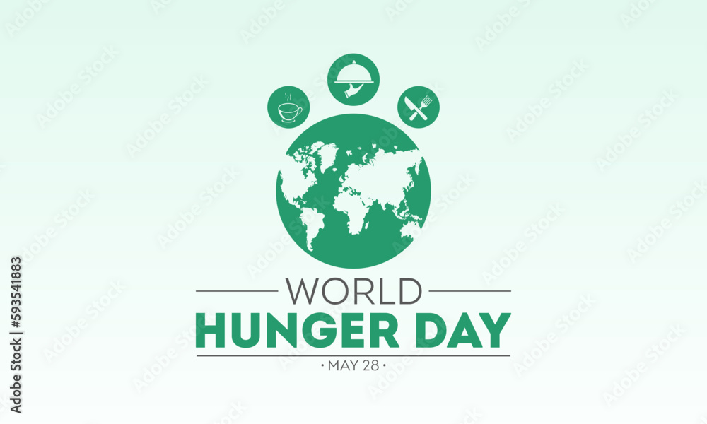 World hunger day is observed every year on 28th may. Vector World hunger day is observed every year on 28th may. Vector