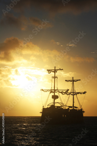 Sailboat at Sunrise in San de Huy Dominican Republic © Andre