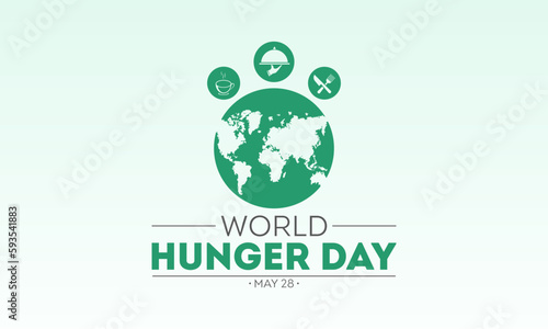 World hunger day is observed every year on 28th may. Vector illustration on the theme of World Hunger day food prevention and awareness vector concept.