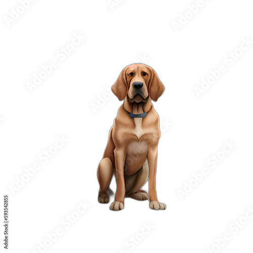 An illustration dog Bloodhound 