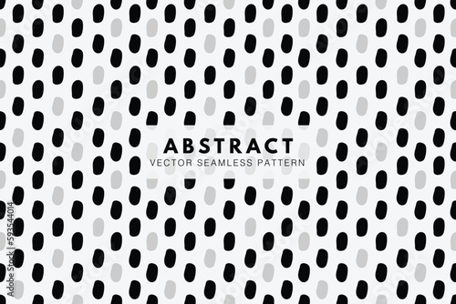 Black and gray dot shapes abstract seamless repeating pattern
