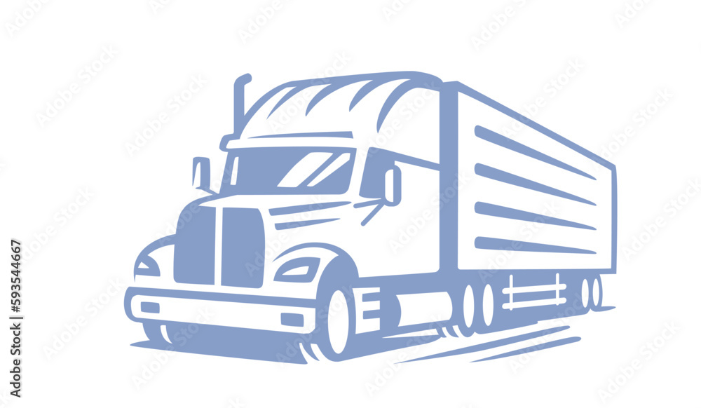Naklejka premium Truck Trailer logo template. Good for delivery.
