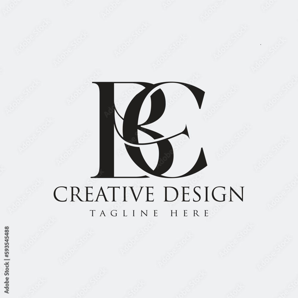 BC logo design vector illustration template design BC logo design vector illustration template design
