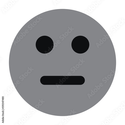 neutral face icon