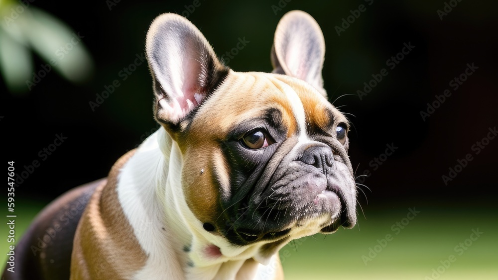 Fototapeta premium french bulldog on a gray background