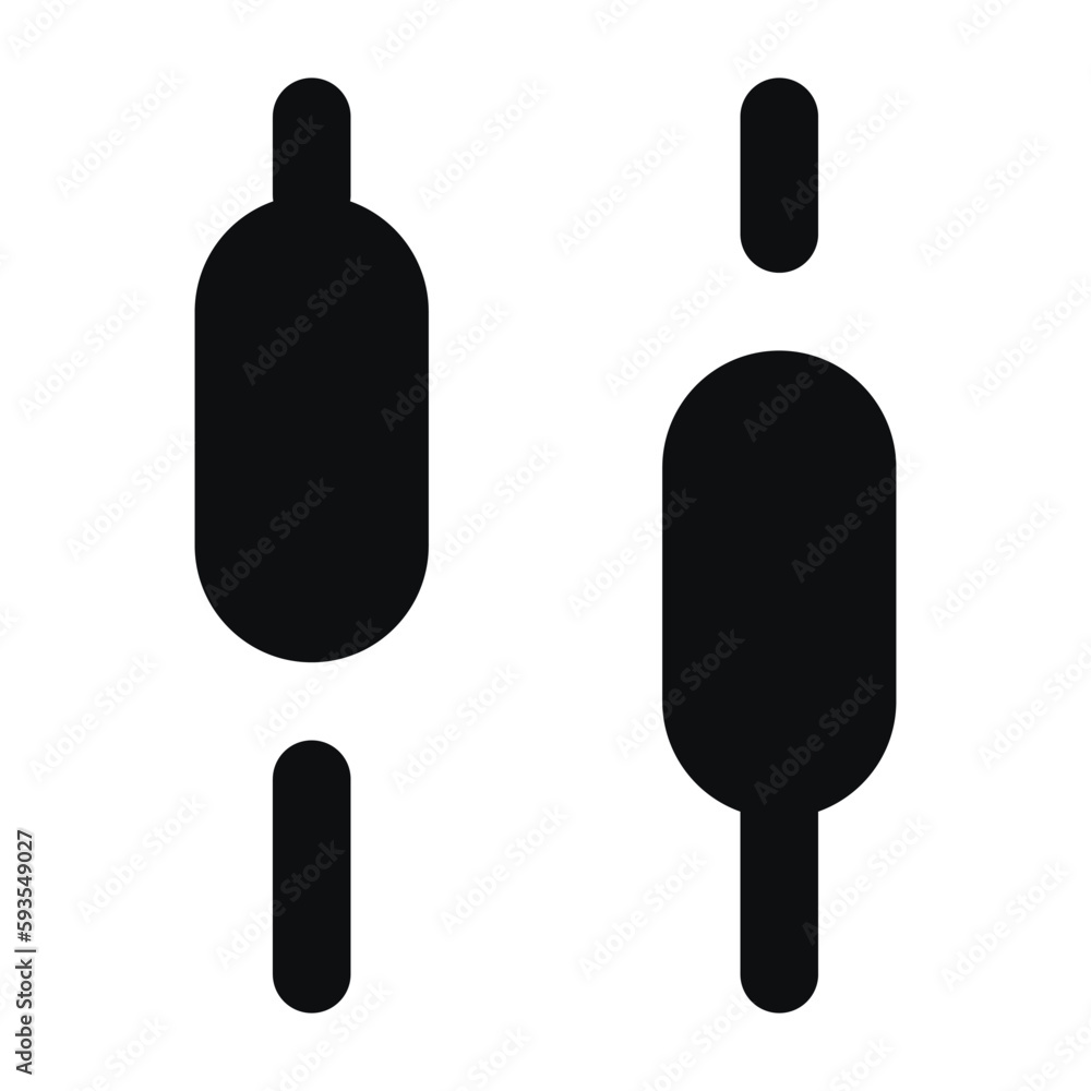 downtrend candlestick pattern icon Stock Vector | Adobe Stock