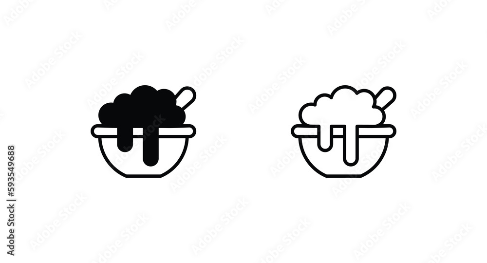 Food Bowl icon design with white background stock illustration Food Bowl icon design with white background stock illustration