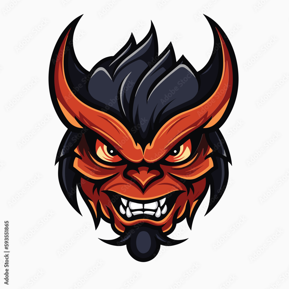 red devil head logo mascot vector red devil head logo mascot vector