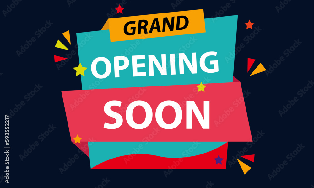 Grand opening soon banner