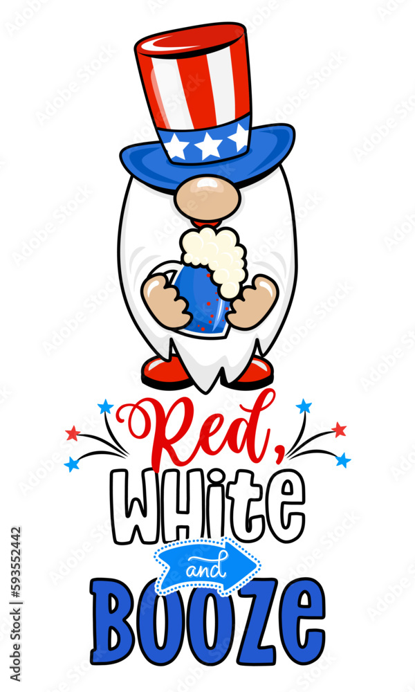 Red, white and Booze - Happy Independence Day July 4th lettering design illustration with beers. Good for advertising, poster, announcement, invitation, party, greeting card, banner, gifts, printings. Red, white and Booze - Happy Independence Day July 4th lettering design illustration with beers. Good for advertising, poster, announcement, invitation, party, greeting card, banner, gifts, printings.