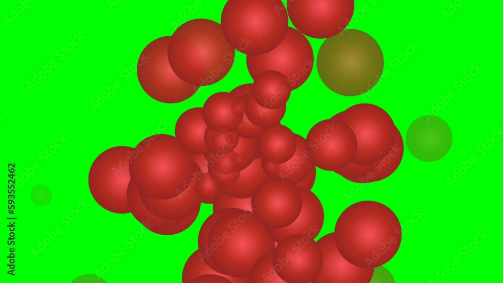 Animation red ball on green screen . motion graphics video elements Animation red ball on green screen . motion graphics video elements
