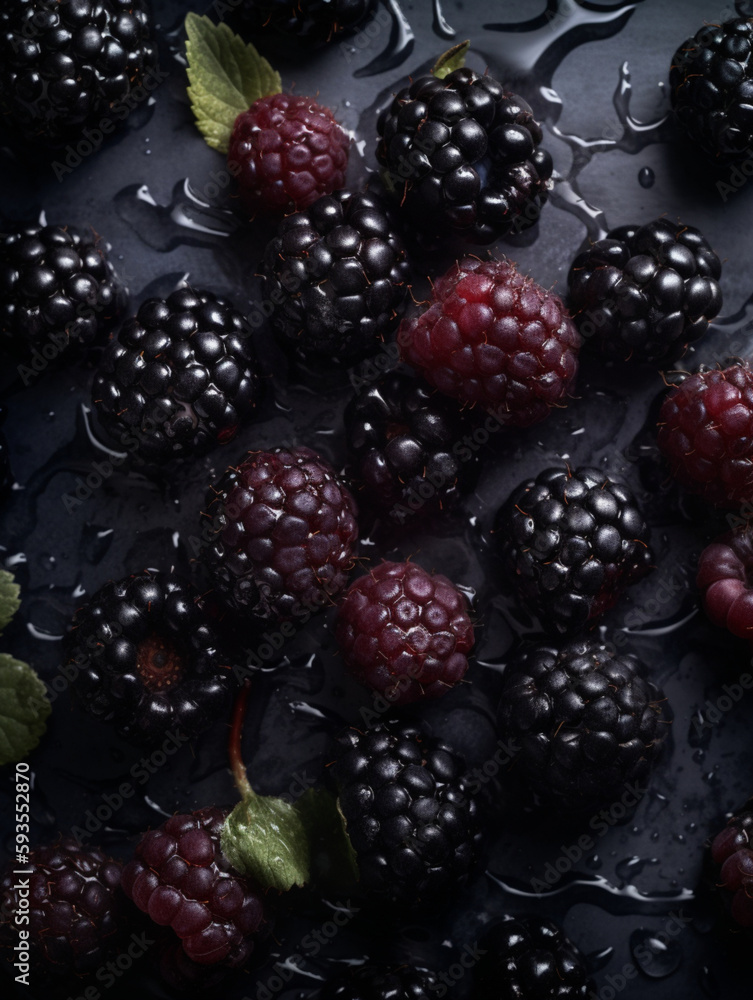 blackberry and raspberry blackberry and raspberry