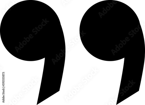 Quotation marks collection. Black quotes . Speech mark symbol.  photo