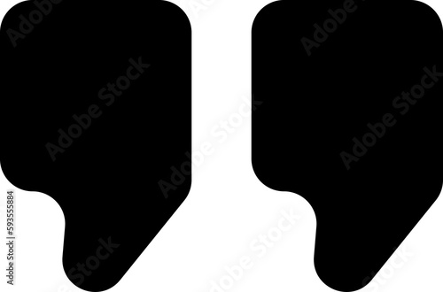 Quotation marks collection. Black quotes . Speech mark symbol. 