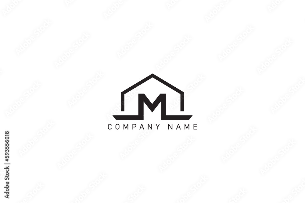 M and real Estate logo design M and real Estate logo design