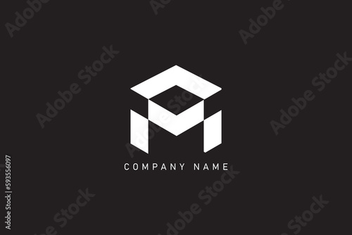M and real Estate logo design 