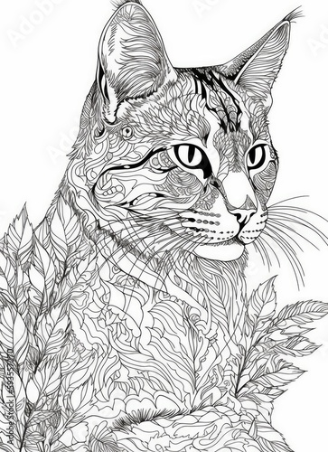 Coloring Pages for Kids Animals and Mystical Creatures in Fairy-tale Landscapes AI Generated  © Techtopia Art