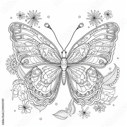 Adult Coloring Pages Robots, Factories, Animals, Women, and Cake AI Generated
