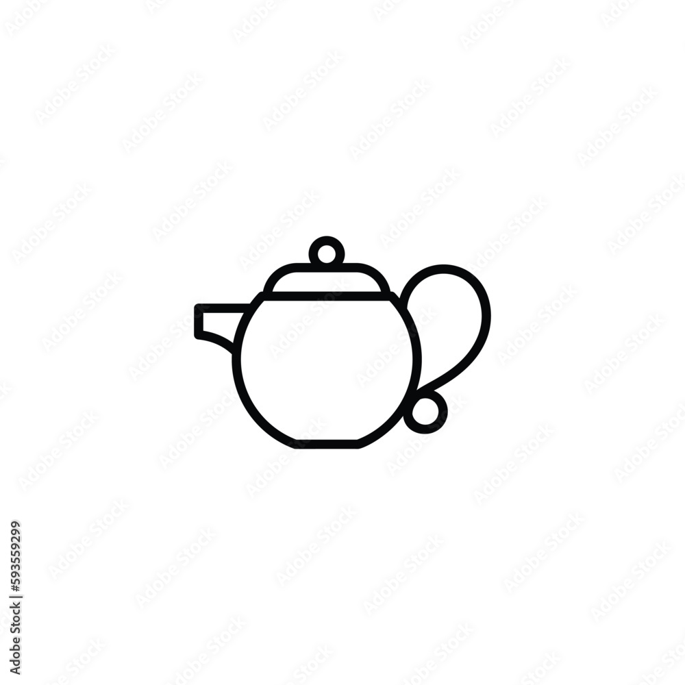 Tea Kettle icon design with white background stock illustration Tea Kettle icon design with white background stock illustration