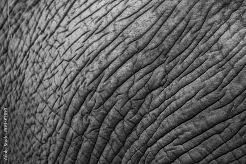Closeup of the skin of an elephant in the Kruger national park in South Africa