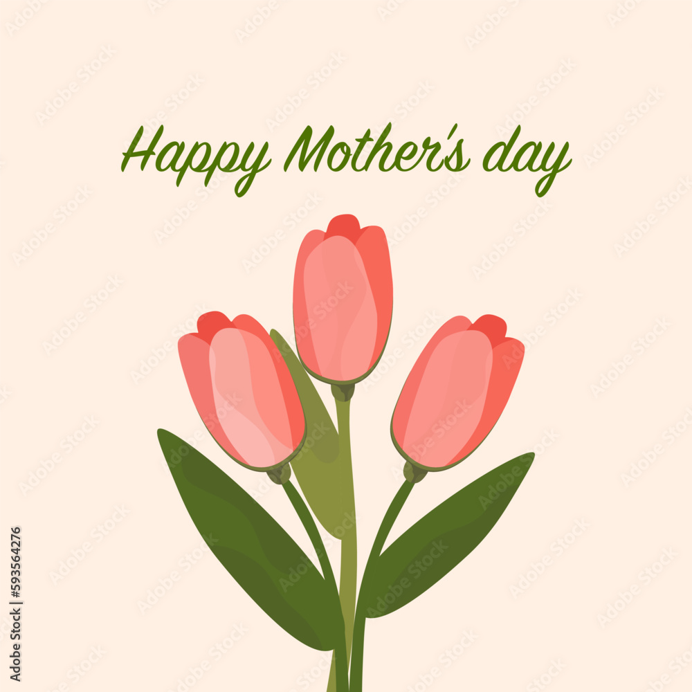 Card for Mother's Day. Vector graphics