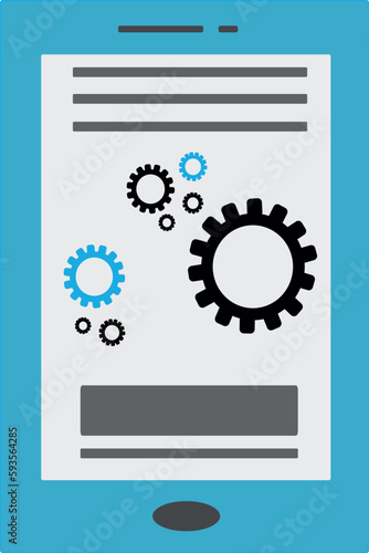 illustration of a gear with gears. online support