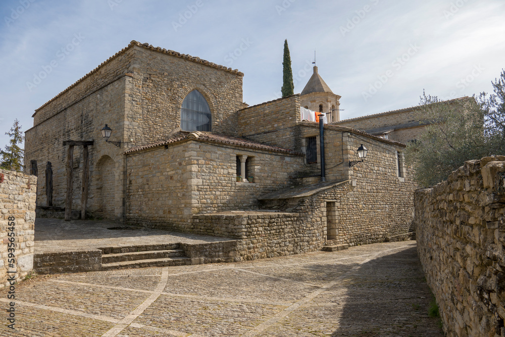 Obraz premium Cathedral, Roda de Isabena is a town in the municipality of Isabena in the region of Ribagorza, province of Huesca. Spain
