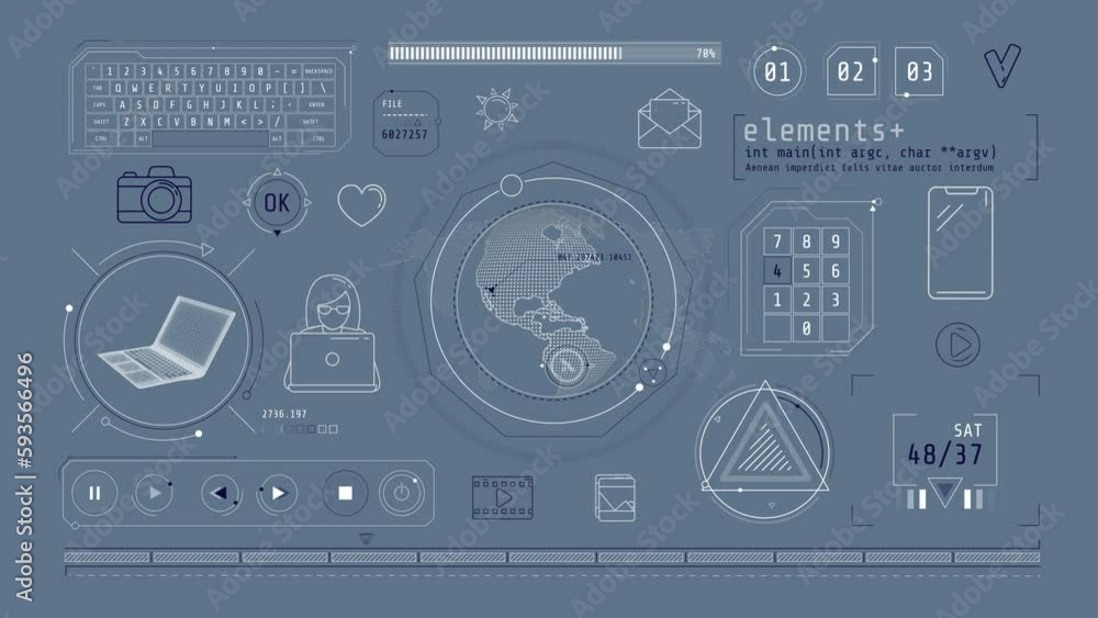 Animated infographics on the theme of internet communication. Animated infographics on the theme of internet communication.