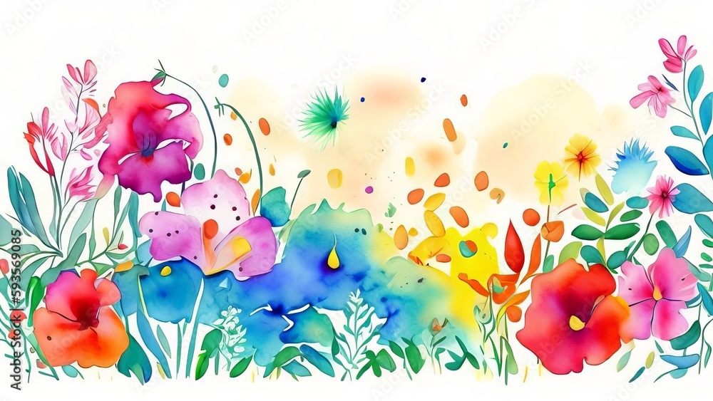Beautiful abstract flower meadow background for a panoramic. Beautiful abstract flower meadow background for a panoramic.