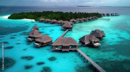 Maldives Resorts. Generative AI