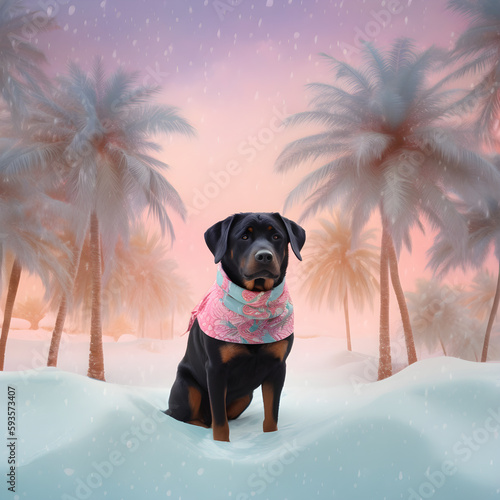 Rottweiler looking cute