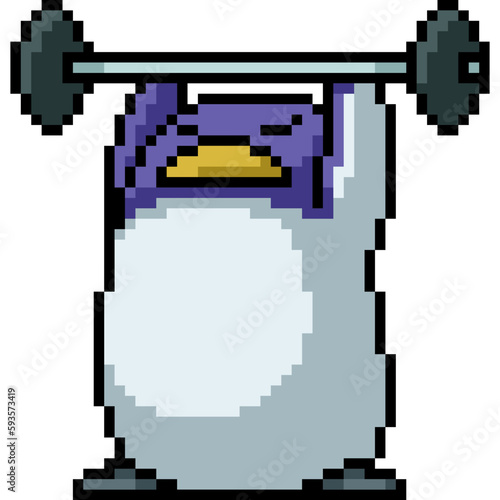 pixel art penguin work out