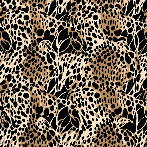 Hypothetical advanced jaguar organize . Seamless pattern  AI Generated