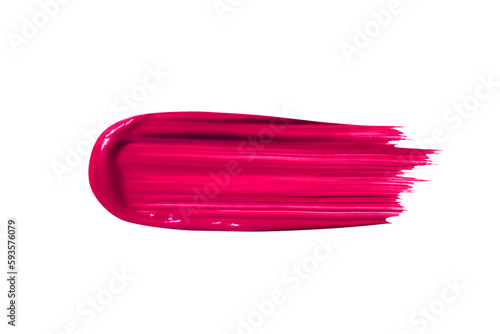 Smear of lipstick, lip gloss, paint, pink. Isolated PNG