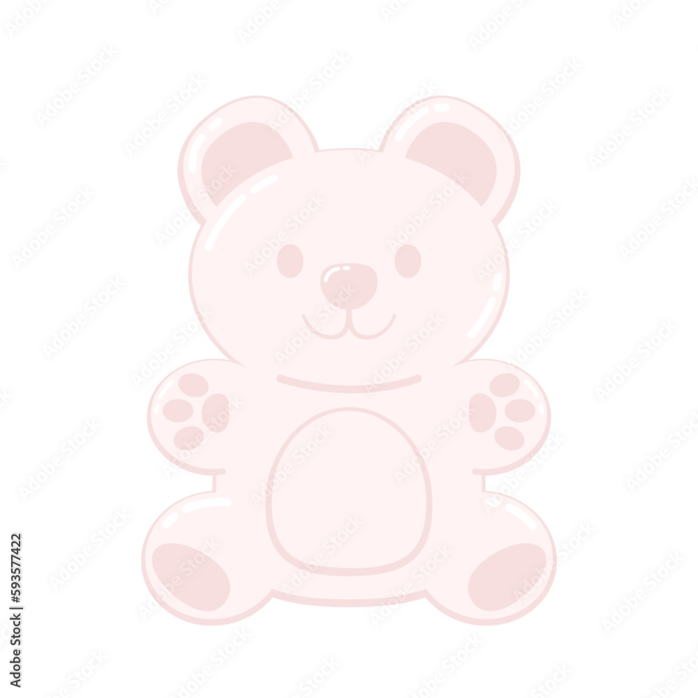 Jelly bears fruit gummy. Character Illustrator vector design.