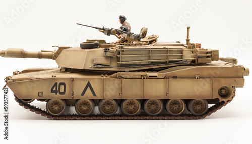 American M1A1 Abrams 120 mm Main Battle Tank Scale Model photo