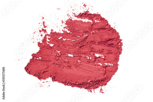 Cheek and face blush scattered. Pink blush texture on a white background. photo