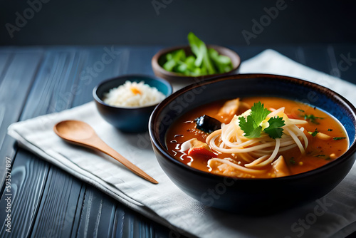 thai noodle soup with shrimp