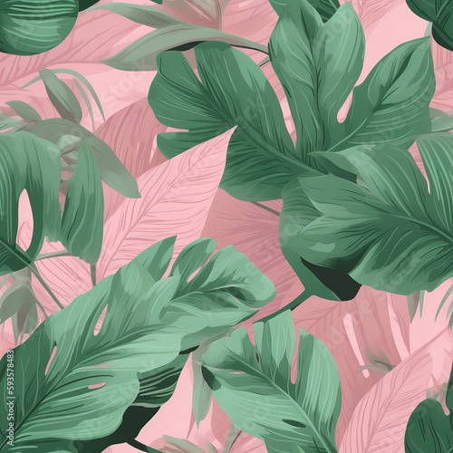 botanical opportunity organize, come full circle for organize and update, with plant establishment for prints and weaved works of craftsmanship . Seamless pattern, AI Generated