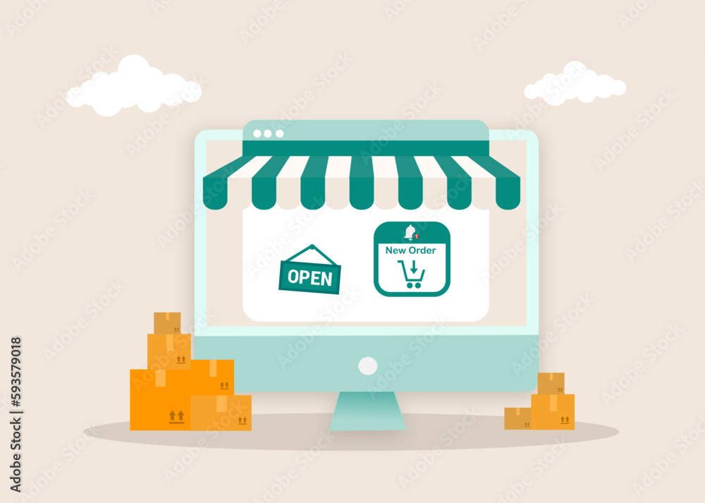 vector illustration design developer and designer team create online shop on websites concept. vector illustration design developer and designer team create online shop on websites concept.